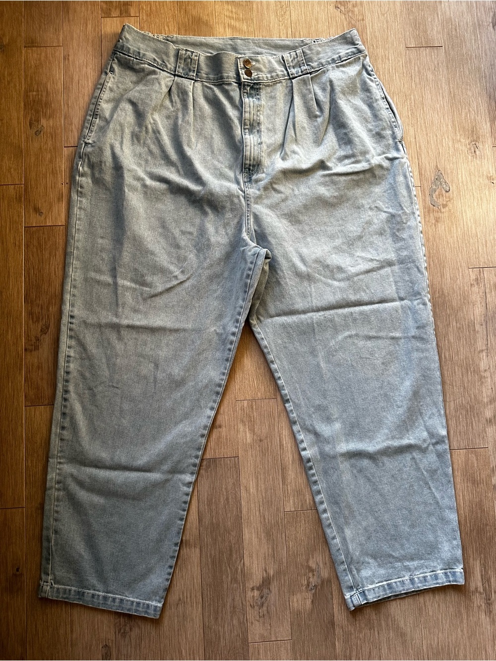 Lucy & Yak Light Wash Straight Leg Jeans Joggers Denim Size W44/R Plus Size